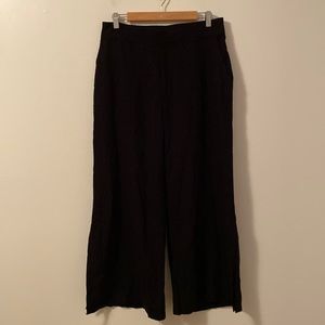Abercrombie& FitchGently Medium Black Linen Palazzo Pants